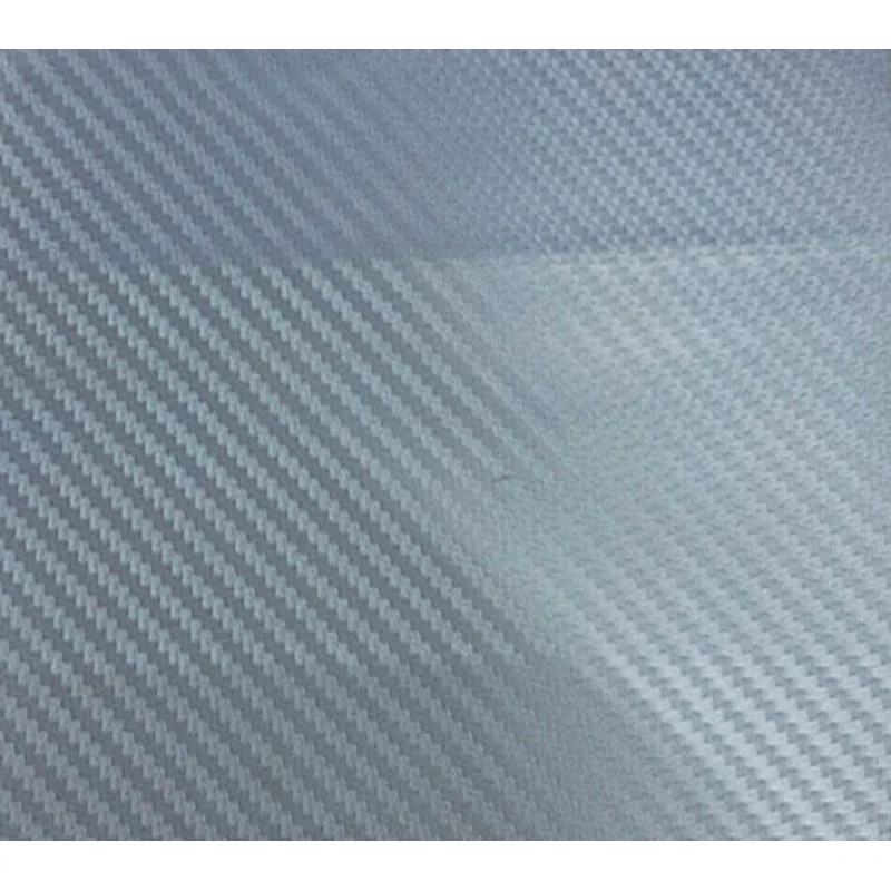 AutoStyle 3D Carbon Car Wrapping Folie – Zilver – 152x200cm