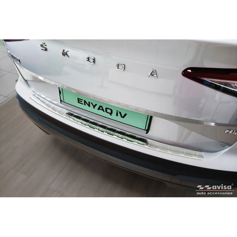 Avisa RVS Achterbumperprotector passend voor Skoda Enyaq iV 2020- excl. Coupe - Zilver