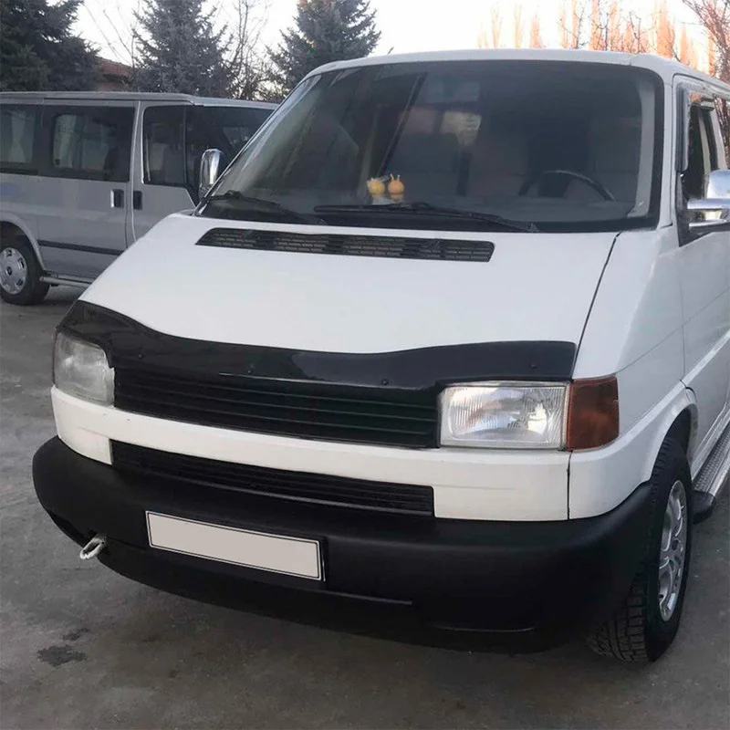 Oneway Motorkapbeschermer (steenslagcover) passend voor Volkswagen Transporter T4 1991-2003 – Glanzend zwart