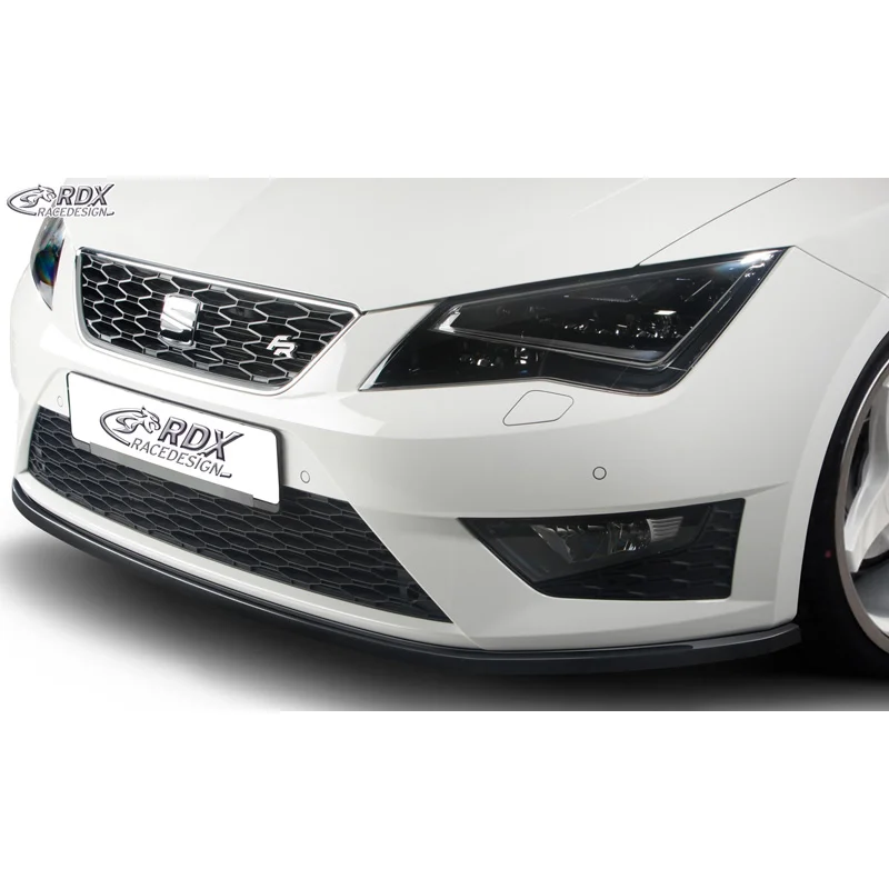 RDX Voorspoiler passend voor Seat Leon 5F SC/5-deurs/ST FR/Cupra 2013-2020 (ABS zwart glanzend)