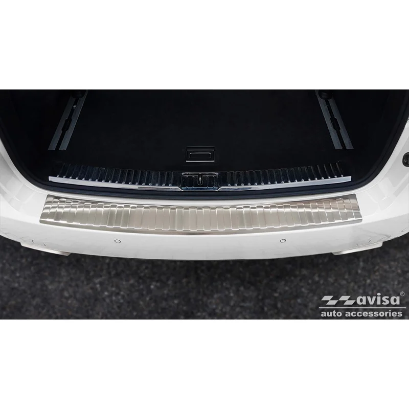 Avisa RVS Achterbumperprotector passend voor Porsche Cayenne II 2010-2014 & FL 2014- - Zilver