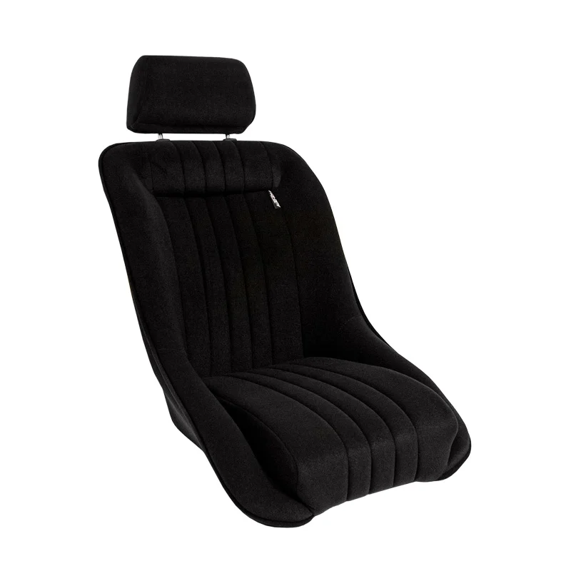 AutoStyle Sportstoel 'Classic' - Zwart - Vaste rugleuning + Hoofdsteun - incl. sledes