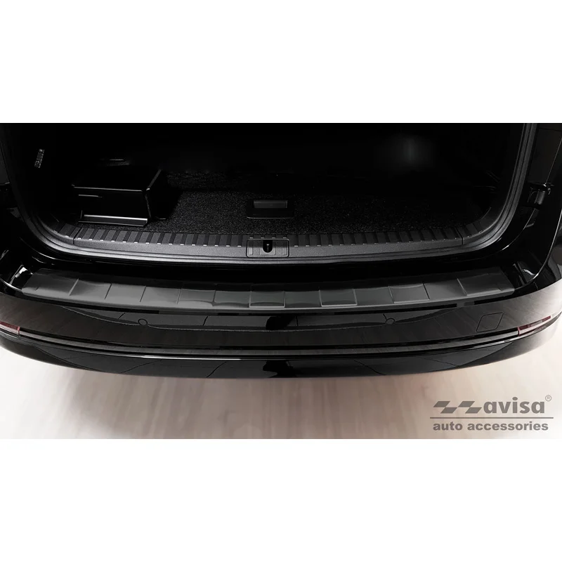Avisa RVS Achterbumperprotector passend voor Skoda Octavia IV Kombi 2020-2024 & FL 2024- (incl. RS, excl. Scout) - Zwart