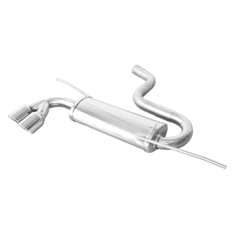 InoXcar 100% RVS Sportuitlaat passend voor Volkswagen Scirocco 1.4 TSI 122pk 2008- 2x80mm X-Race
