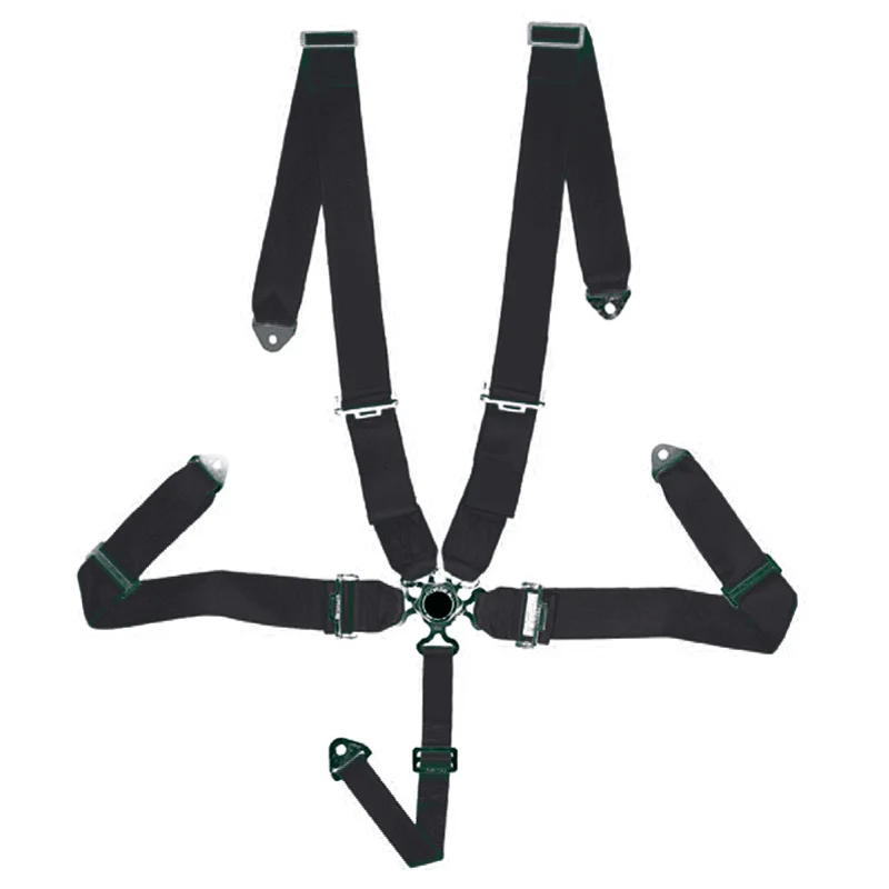 AutoStyle Racing Sportgordel 5-Punts Zwart + Quick Release + E-keur (3-inch)