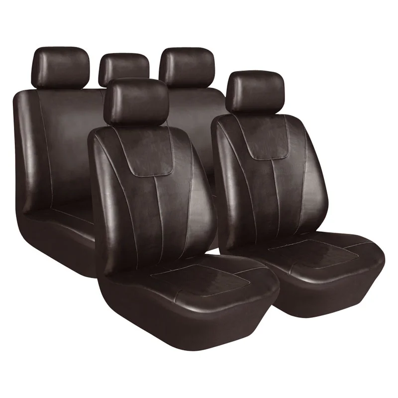 AutoStyle Stoelhoezenset 'Demio' Matzwart PVC kunstleder (11-delig) (ook geschikt voor Side-Airbags)