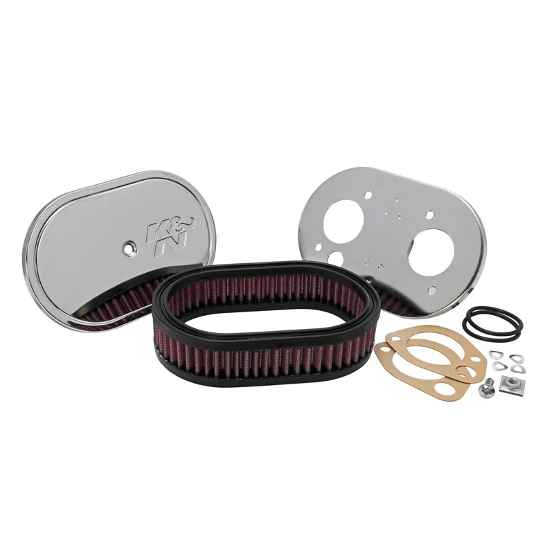 K&N carburateur luchtfilter ovaal klein passend voor Weber 40 DCOE, Montagehoogte 47mm (56-1270)