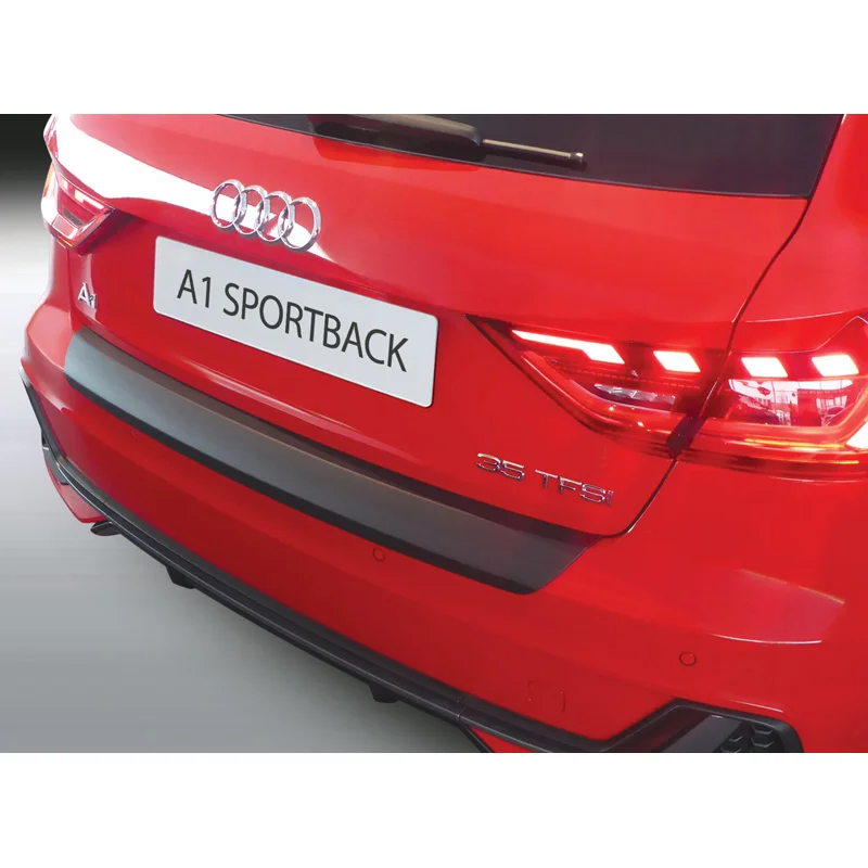 RGM ABS Achterbumper beschermlijst passend voor Audi A1 (GB) Sportback S-Line 2018- Zwart