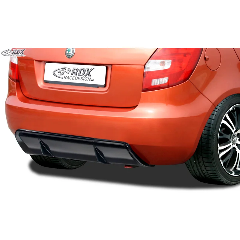 RDX Achterskirt ‘Diffusor’ passend voor Skoda Fabia II HB (5J) 2007-2014 (ABS zwart glanzend)