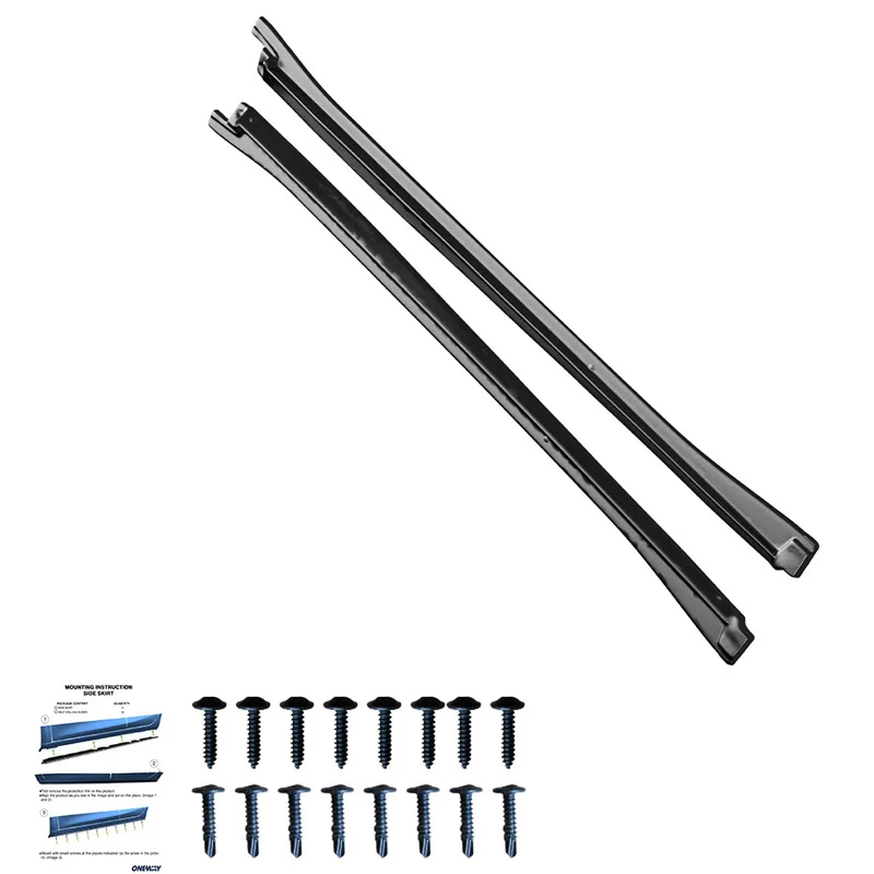 Oneway Set Sideskirts passend voor Volkswagen Touareg III R-Line 2018- – Glanzend zwart