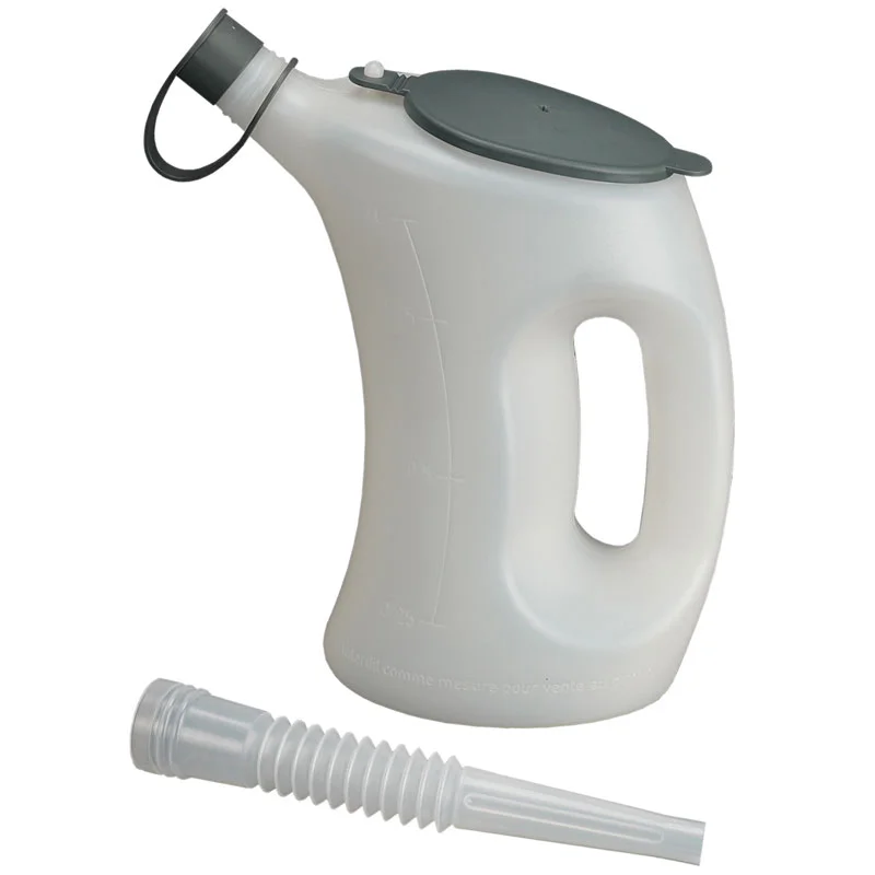 Pressol 07 621 Maatbeker met deksel FLA 1 L wit/transparant - flexibele tuit 160 mm