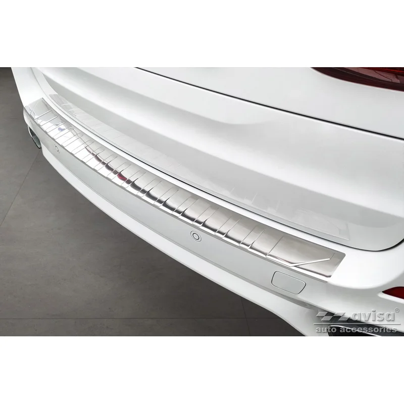 Avisa RVS Achterbumperprotector passend voor BMW X5 F15 2013-2018 met M-Pakket - Zilver