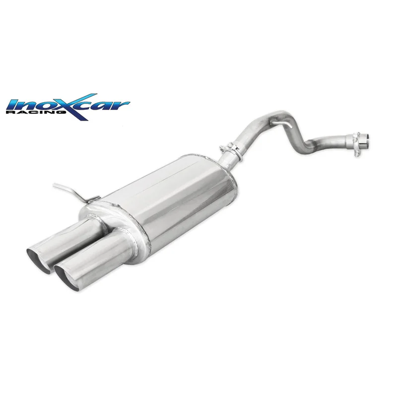 InoXcar 100% RVS Sportuitlaat passend voor Volkswagen Golf IV 1.9 TDI 90pk 1997- 2x75mm Racing