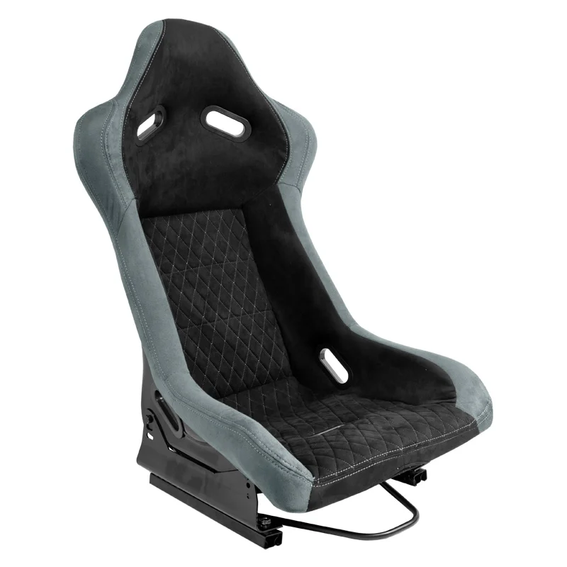 AutoStyle Sportstoel 'LV' - Zwart/Grijs - Vaste polyester rugleuning - incl. sledes