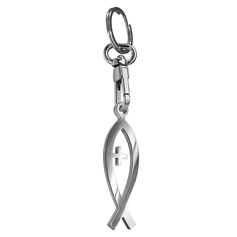 Avisa RVS sleutelhanger - 'Ichthus-teken' (Zilver)