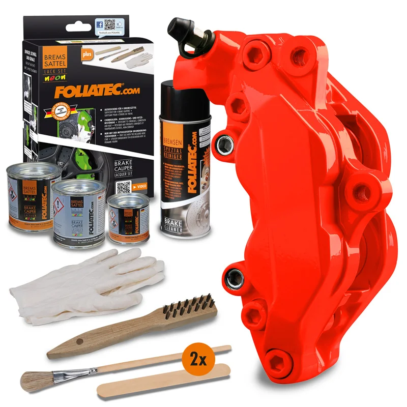 Foliatec Remklauwlakset - NEON rood - 4 Componenten