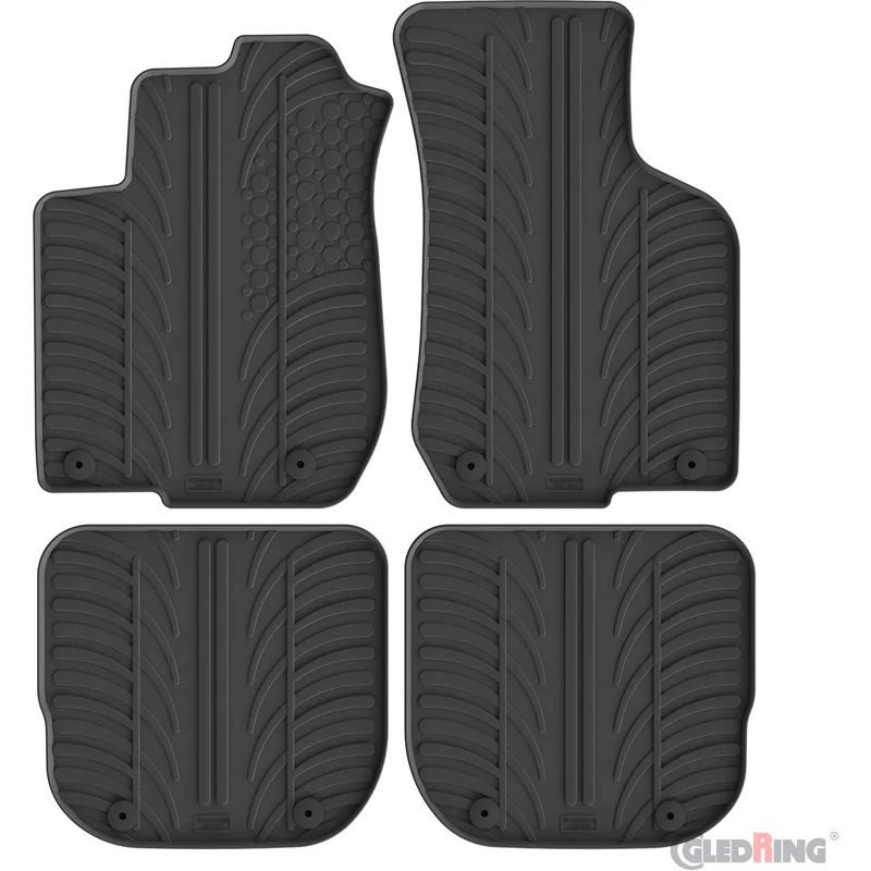 Gledring Rubbermatten passend voor Audi A3 8L 1996-2003 (T profiel 4 delig + montageclips)