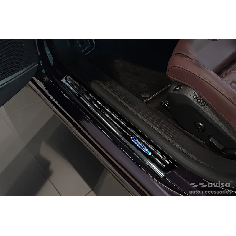 Avisa Zwart RVS Instaplijsten passend voor Peugeot 508 II Sedan 2019- 'Hybrid' - 4-delig