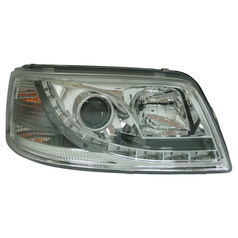 AutoStyle Set Koplampen in DRL-Look passend voor Volkswagen T5 2003-2010 – Chroom