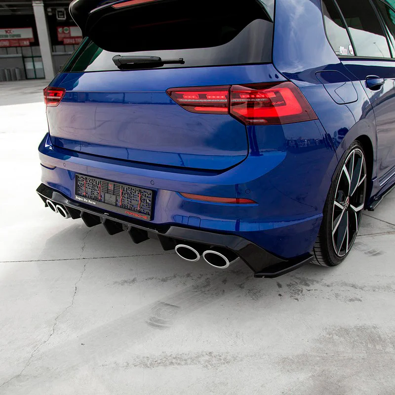 Oneway Achterbumperskirt (Diffuser) passend voor Volkswagen Golf VIII HB R 2020- – Glanzend zwart