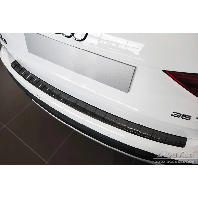 Avisa RVS Achterbumperprotector passend voor Audi Q3 II 2019- incl. S-Line - Zwart
