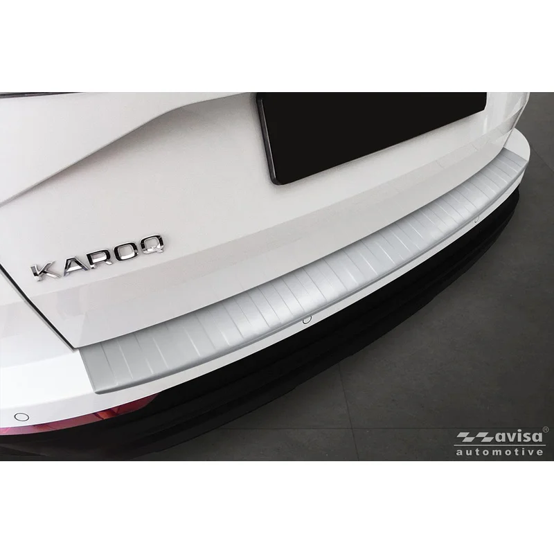 Avisa RVS Achterbumperprotector passend voor Skoda Karoq Facelift 2022- incl. Sportline - Mat Zilver