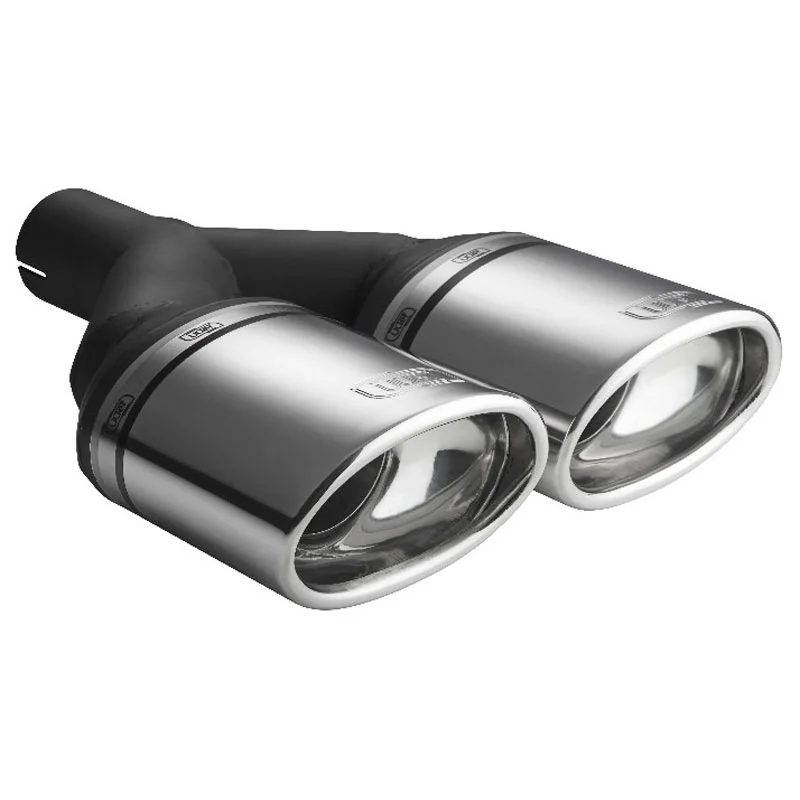 Ulter Sport Uitlaatsierstuk – Dubbel Ovaal 120x80mm Schuin Type 2 – Lengte 250mm – Montage ->50mm – RVS
