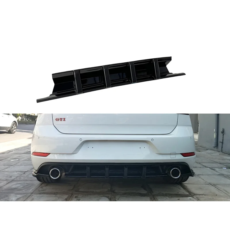 Motordrome Achterbumperdiffuser passend voor Volkswagen Golf 7.5 GTI 2017-2020 (ABS)