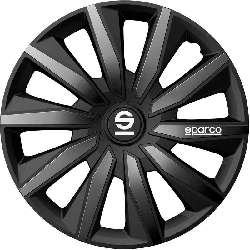 Sparco Wieldoppen Milano - 15-inch - Zwart/Grijs - Set van 4 stuks