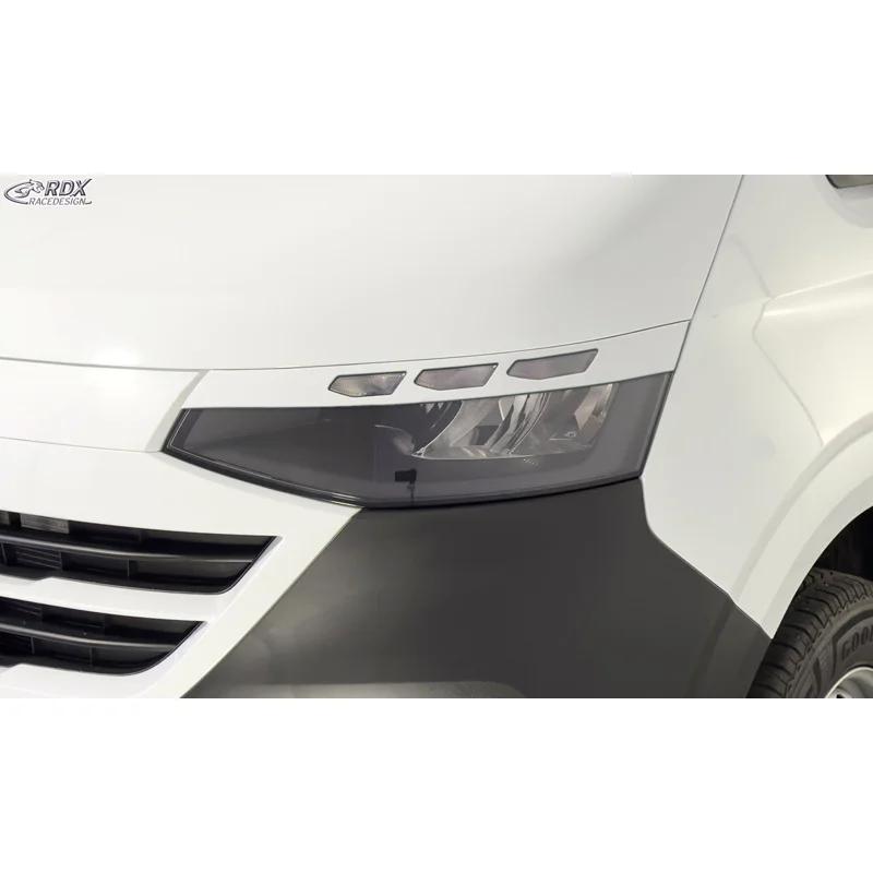 RDX Koplampspoilers passend voor Volkswagen Transporter T7 2024- excl. IQ.Light (ABS Glanzend Wit)