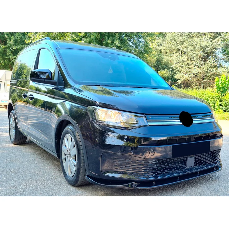 Oneway Voorspoilerlip passend voor Volkswagen Caddy MK5 2020- – Glanzend zwart