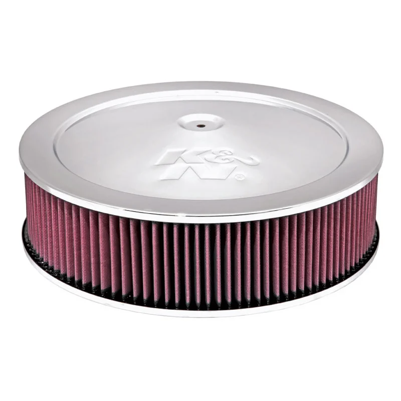 K&N luchtfilter rond - 130mm aansluiting, 356mm diameter, 95mm hoogte, 32mm drop base (60-1290)