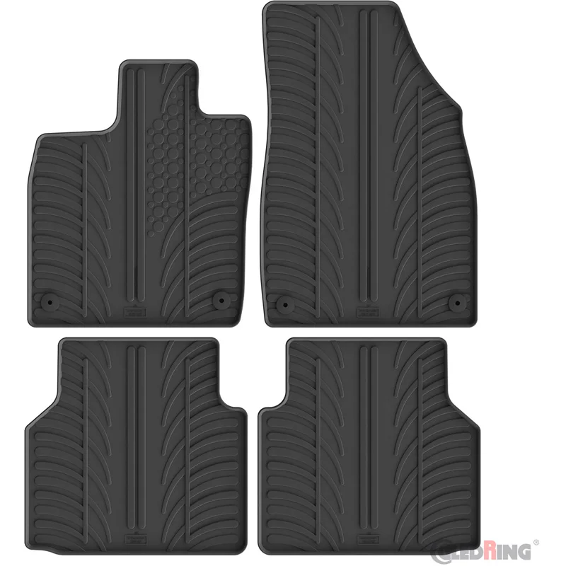 Gledring Rubbermatten passend voor Audi Q4 e-tron (F4B) & Sportback (F4N) 2021- (T profiel 4-delig + montageclips)