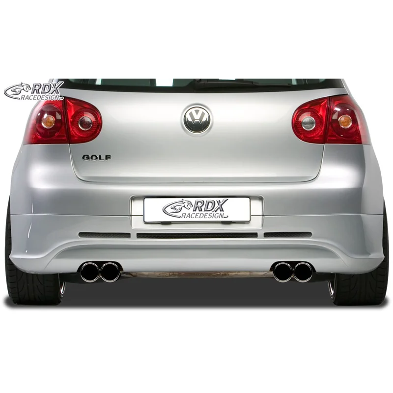 RDX Achterskirt passend voor Volkswagen Golf V Hatchback 3/5-deurs 2003-2008 (uitlaat links/rechts) excl. Variant/Plus (ABS)