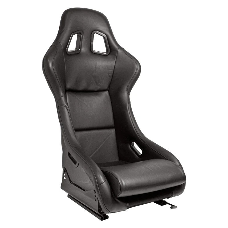 AutoStyle Sportstoel ‘MO’ – Zwart Kunstleder – Vaste polyester rugleuning – incl. sledes