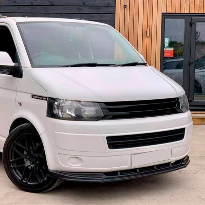 Oneway Voorspoilerlip passend voor Volkswagen Transporter T5.1 2010-2015 – Glanzend zwart