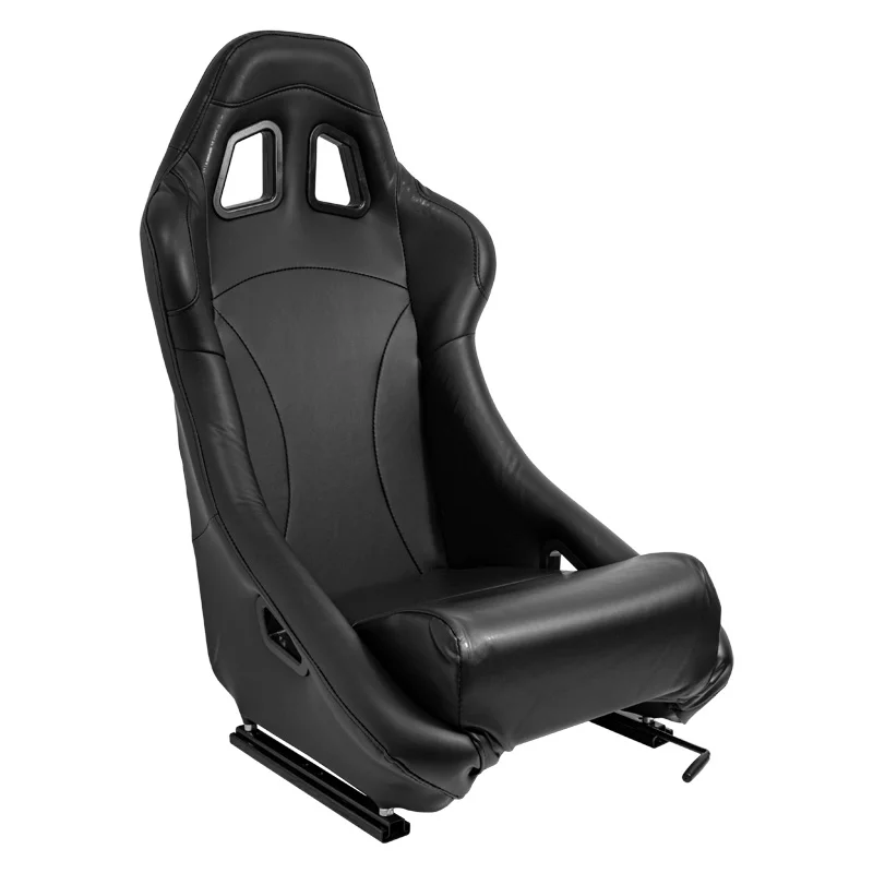 AutoStyle Sportstoel ‘BH’ – Zwart Kunstleder – Vaste rugleuning – incl. sledes