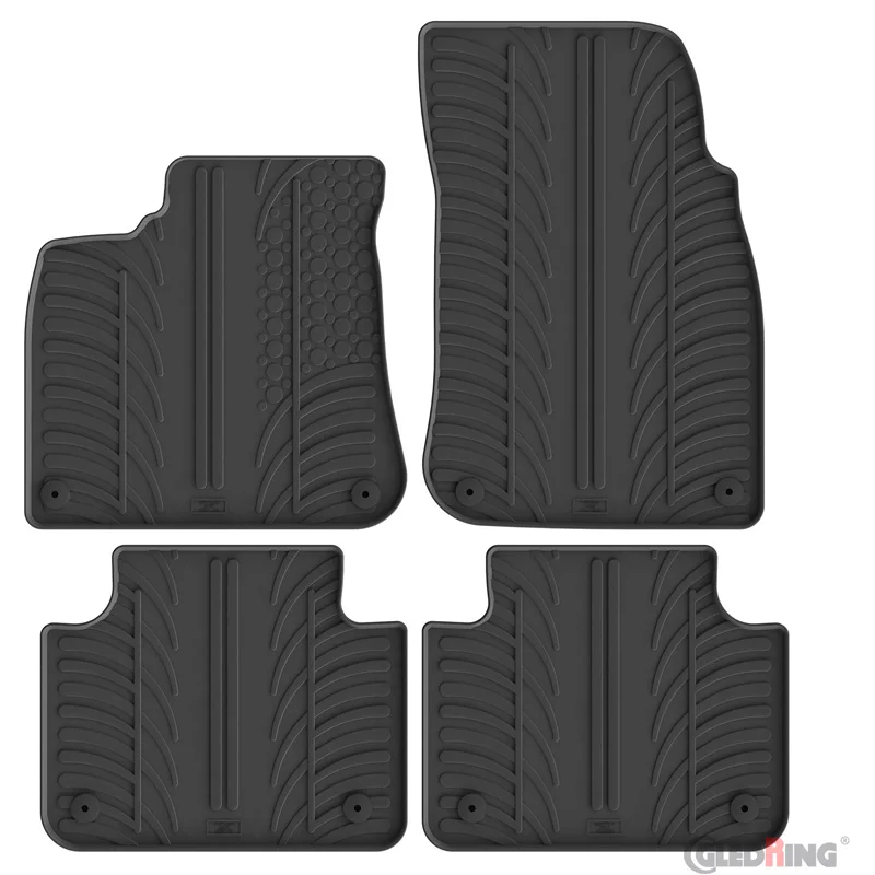 Gledring Rubbermatten passend voor Volkswagen Touareg 2010-2018 (G profiel 4-delig + montageclips)