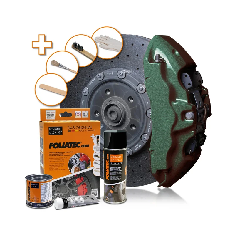Foliatec Remklauwlakset – green hell metallic – 3 Componenten