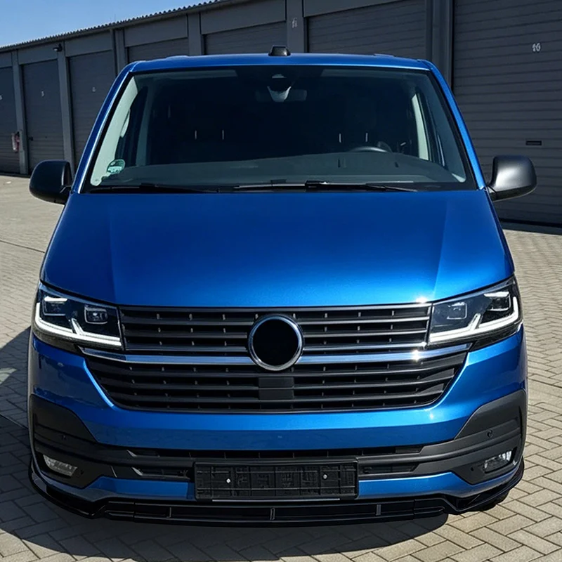 AutoStyle Voorspoilerlip passend voor Volkswagen Transporter T6.1 2020- (Glanzend Zwart ABS)