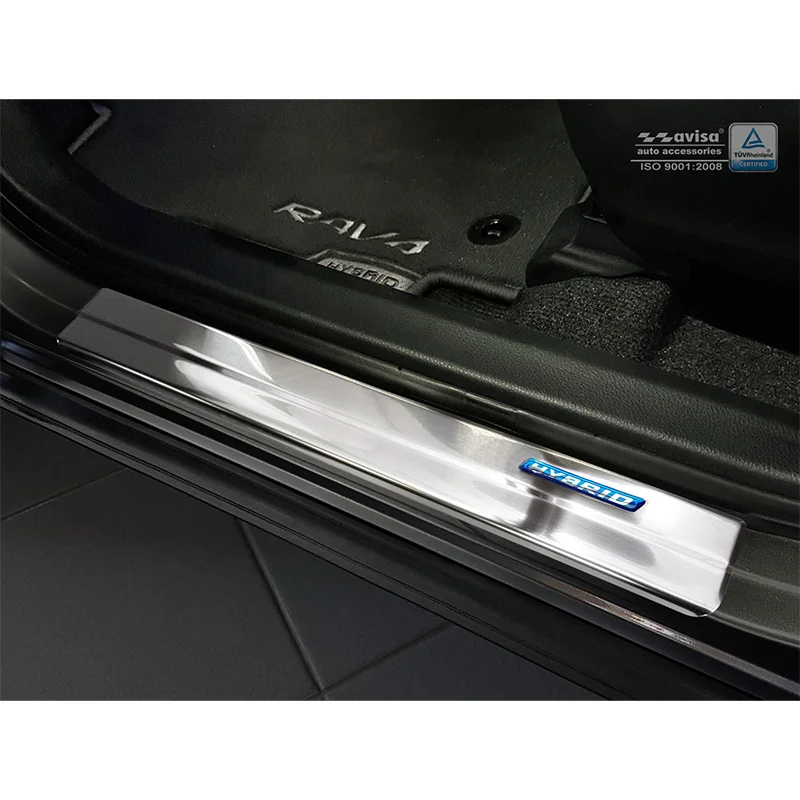 Avisa RVS Instaplijsten passend voor Toyota C-HR 2016-2019 & FL 2019-2023 & RAV4 IV FL 2016-2018 & Lexus NX 2014-2021 - 'Hybrid' - 4-delig