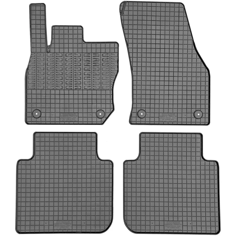 CIKCAR Rubber matten passend voor Skoda Kodiaq II (PS7) 2024- & Volkswagen Tayron (R41) 2024- (4-delig)