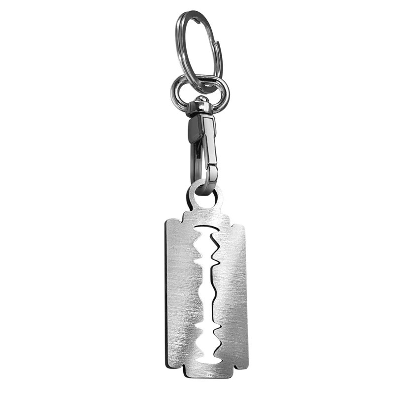 Avisa RVS sleutelhanger - 'Razor blade' (Zilver)