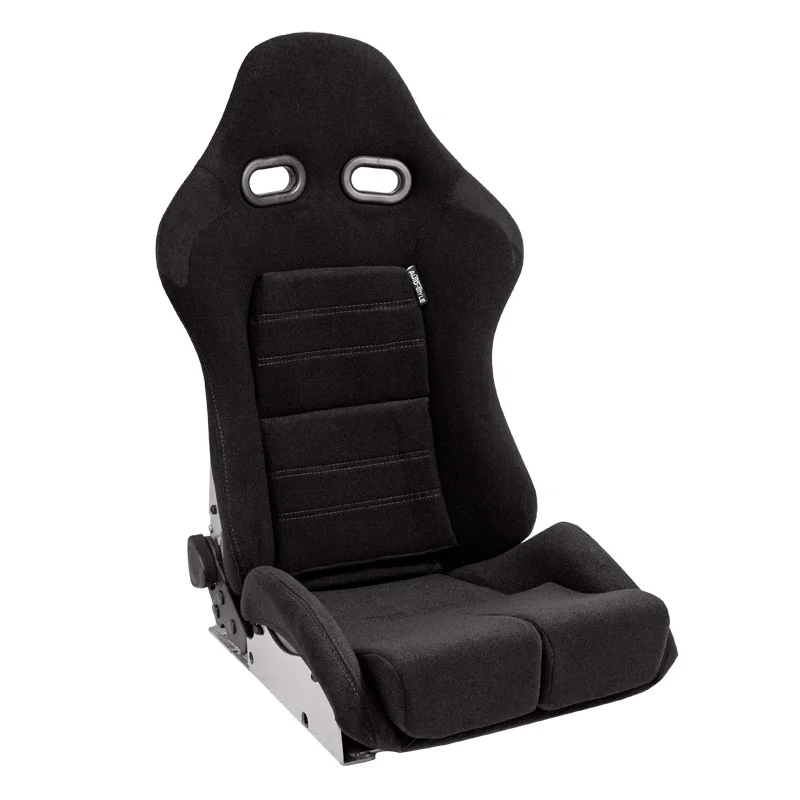 AutoStyle Sportstoel 'BS5' - Zwart/Grijs - Dubbelzijdig verstelbare polyester rugleuning - incl. sledes