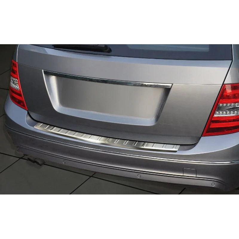 Avisa RVS Achterbumperprotector passend voor Mercedes C-Klasse W204 Kombi 2011-2014 - Zilver