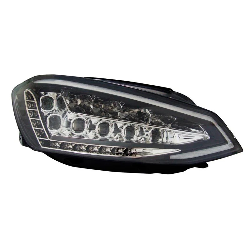 AutoStyle Set Koplampen Full-LED incl. DRL passend voor Volkswagen Golf VII 2012-2017 – Zwart – incl. Stelmotor