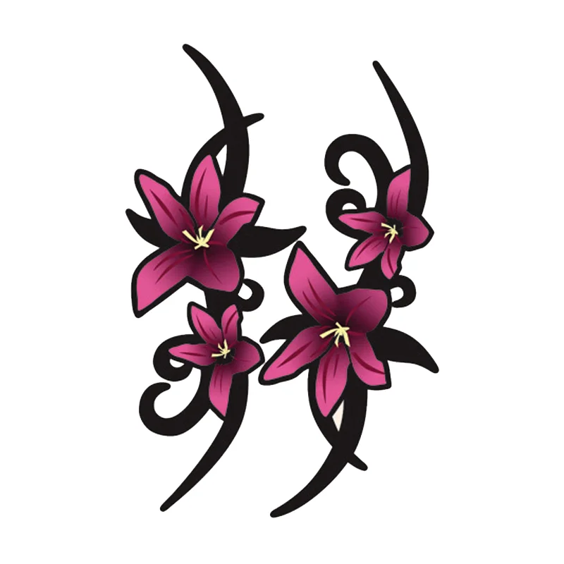 Avisa Stickerset Pink Tribal Flowers - 2x 23x9cm