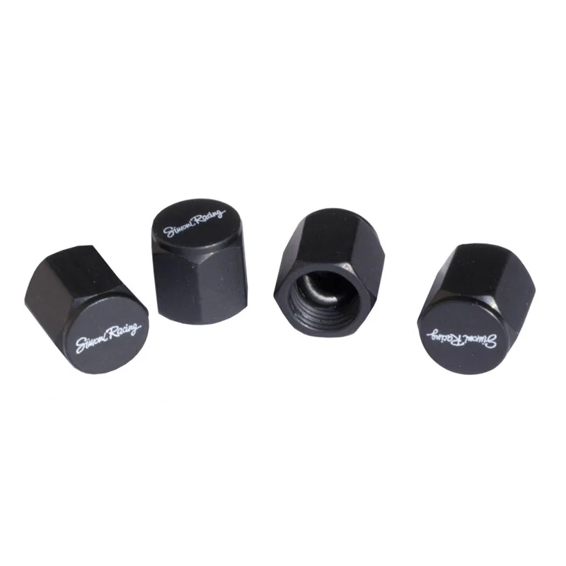 Simoni Racing Ventielkapjes Arcade - Zwart - 4 stuks