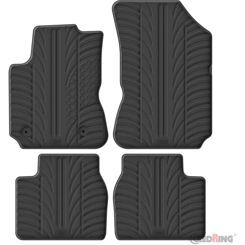 Gledring Rubbermatten passend voor Audi A4 1996-2000 (T profiel 4-delig + montageclips)