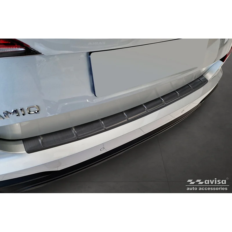 Avisa RVS Achterbumperprotector passend voor Skoda Kamiq Facelift 2023- - Zwart